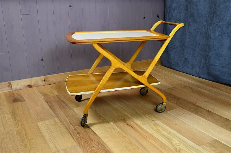 Scandinavian trolley in blond cherry 1960