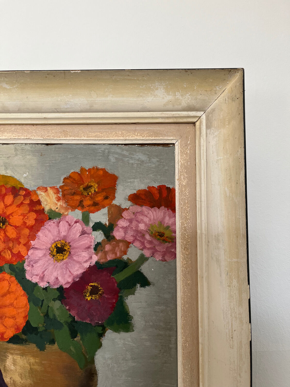 Oil on canvas flowers