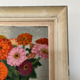 Oil on canvas flowers