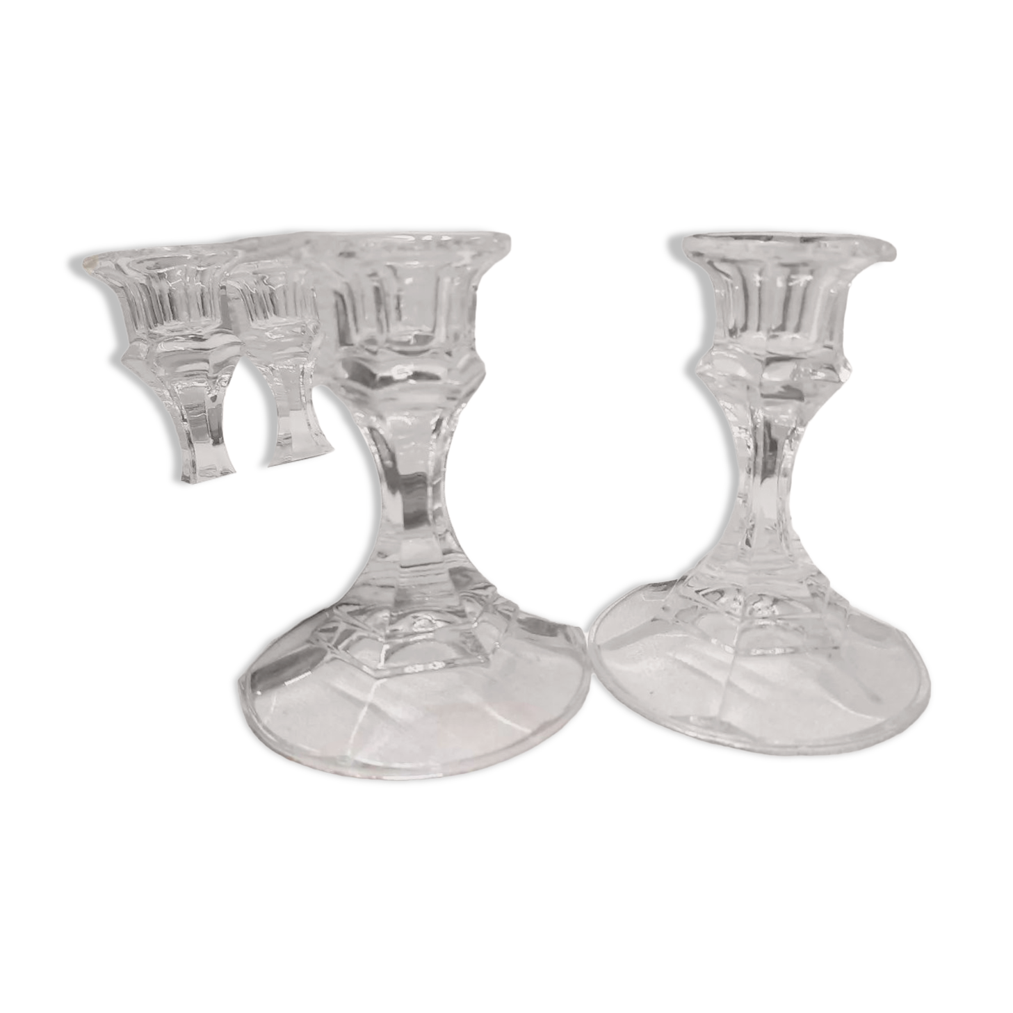 Paire bougeoirs de table