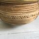 Cache-pot rotin et laiton vintage