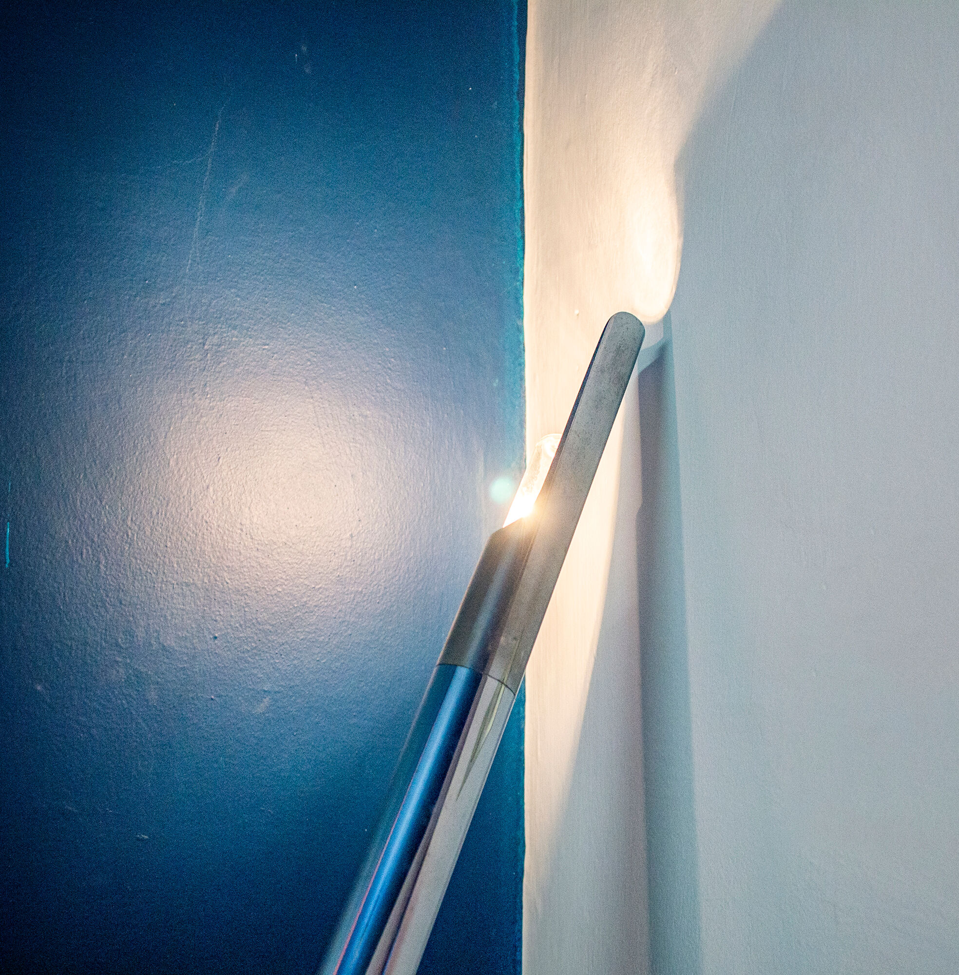 Adjustable floor lamp in chromed metal Italia Anni '70