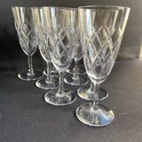 8 champagne flutes - cut crystal – cristalleries royales de champagne
