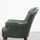 Fauteuil Chesterfield en cuir de vachette vert de style anglais