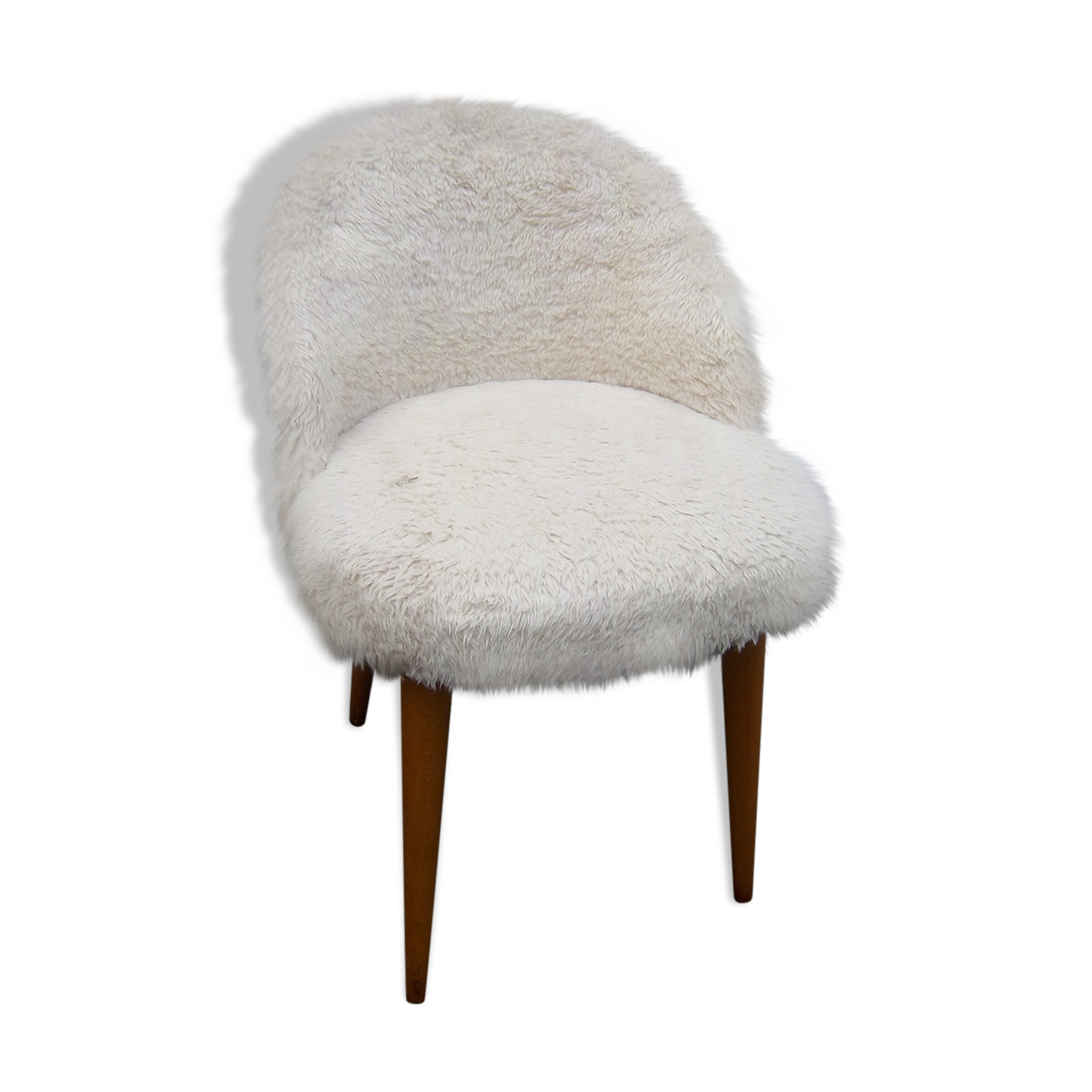 Faux fur beige of 1960 Office Chair
