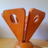 Scandinavian wooden flower lamp 1970