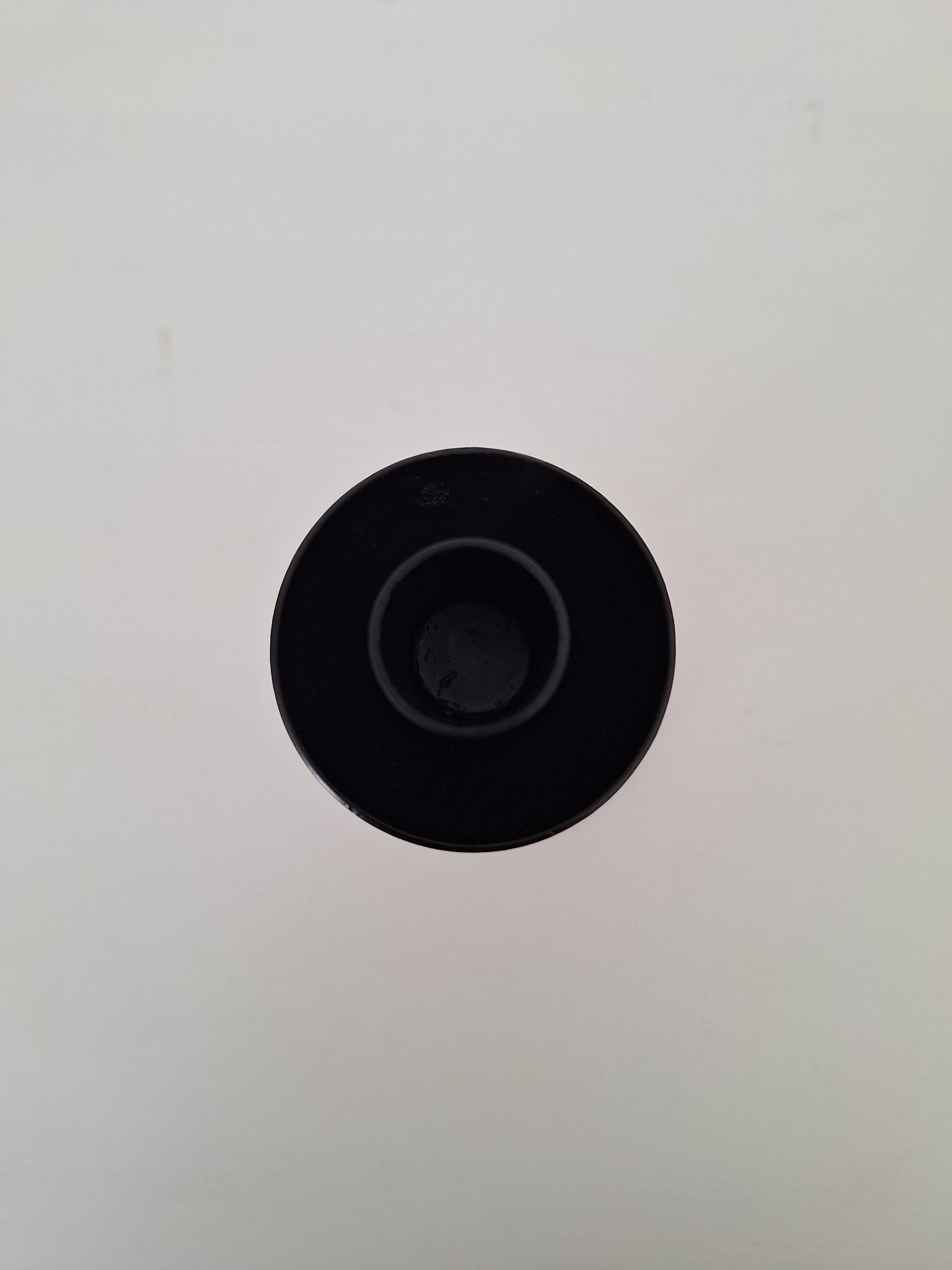 Black wrought iron candlestick