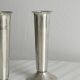Pair of silver-plated flower vases