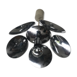 Flower chrome metal pendant 70s