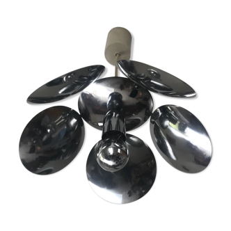 Flower chrome metal pendant 70s