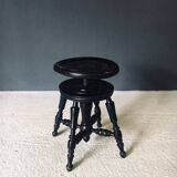 Early 20th Century Black Stained Piano Stool, 1890s