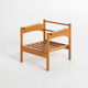 Paire de fauteuils en chêne et cuir par Uluv Krasna Jizba, années 1960