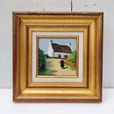 Oil on panel, Breton house, decoration