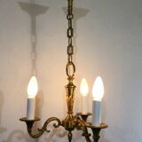 3 light bronze chandelier