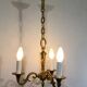 3 light bronze chandelier