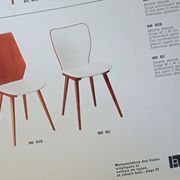 Set of 6 Baumann model 840 G2S chairs in varnished mahogany finish, 1963