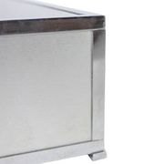 Brushed aluminum and metal planter. 1970s.