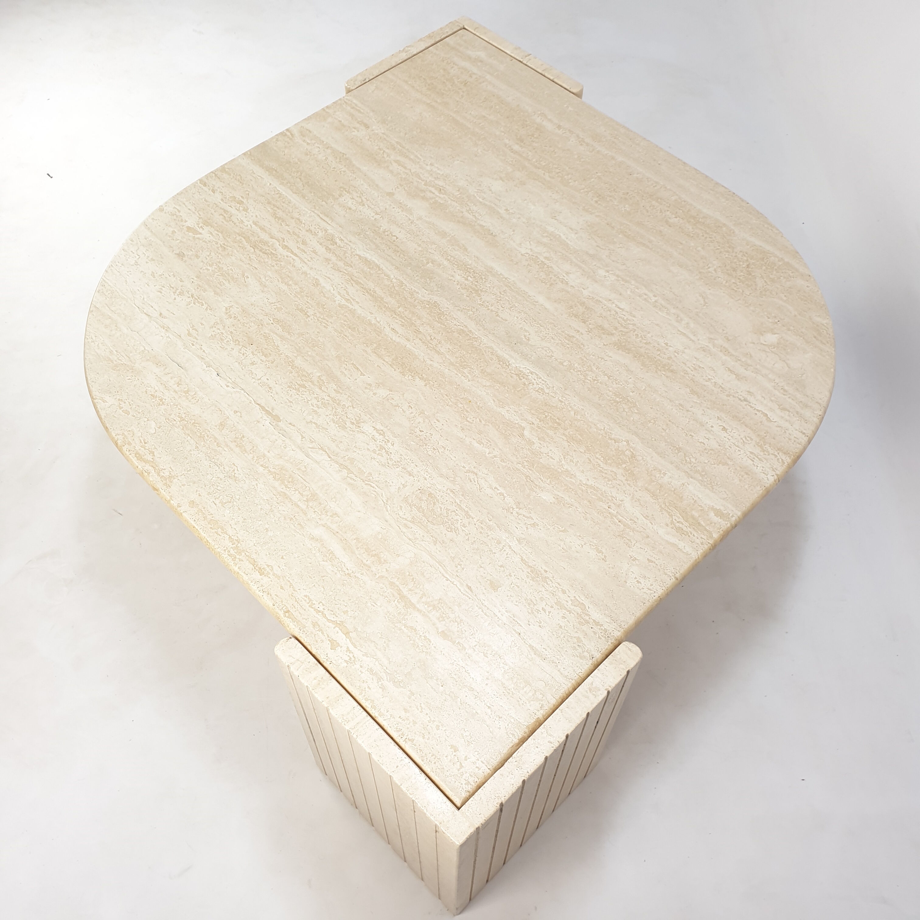 Mid-Century Italian Travertine Coffee Table, 1980's