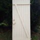 Old door in cream lacquered wood