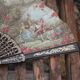 Vintage decorative fan signed JR Romano and J. Blay – Gallant Scenes