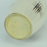 Mid century ceramic vase silberdistel abstract decor craquelé glaze 125/30