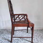 Asian canine armchair in wood in imitation of bamboo