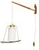 Sculptural 1960s Czech Wall Light – Constructivist Steel & Wood Design