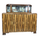 Exceptional Art Deco walnut sideboard with slatted glass display - 1930s