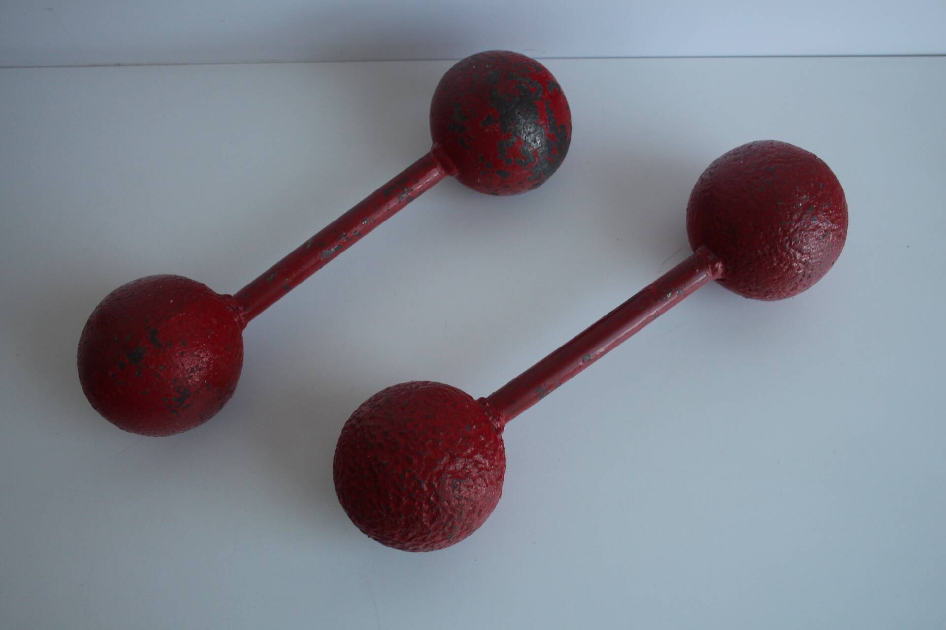 Set of Art deco Double Ball Dumbbels, 1930s.