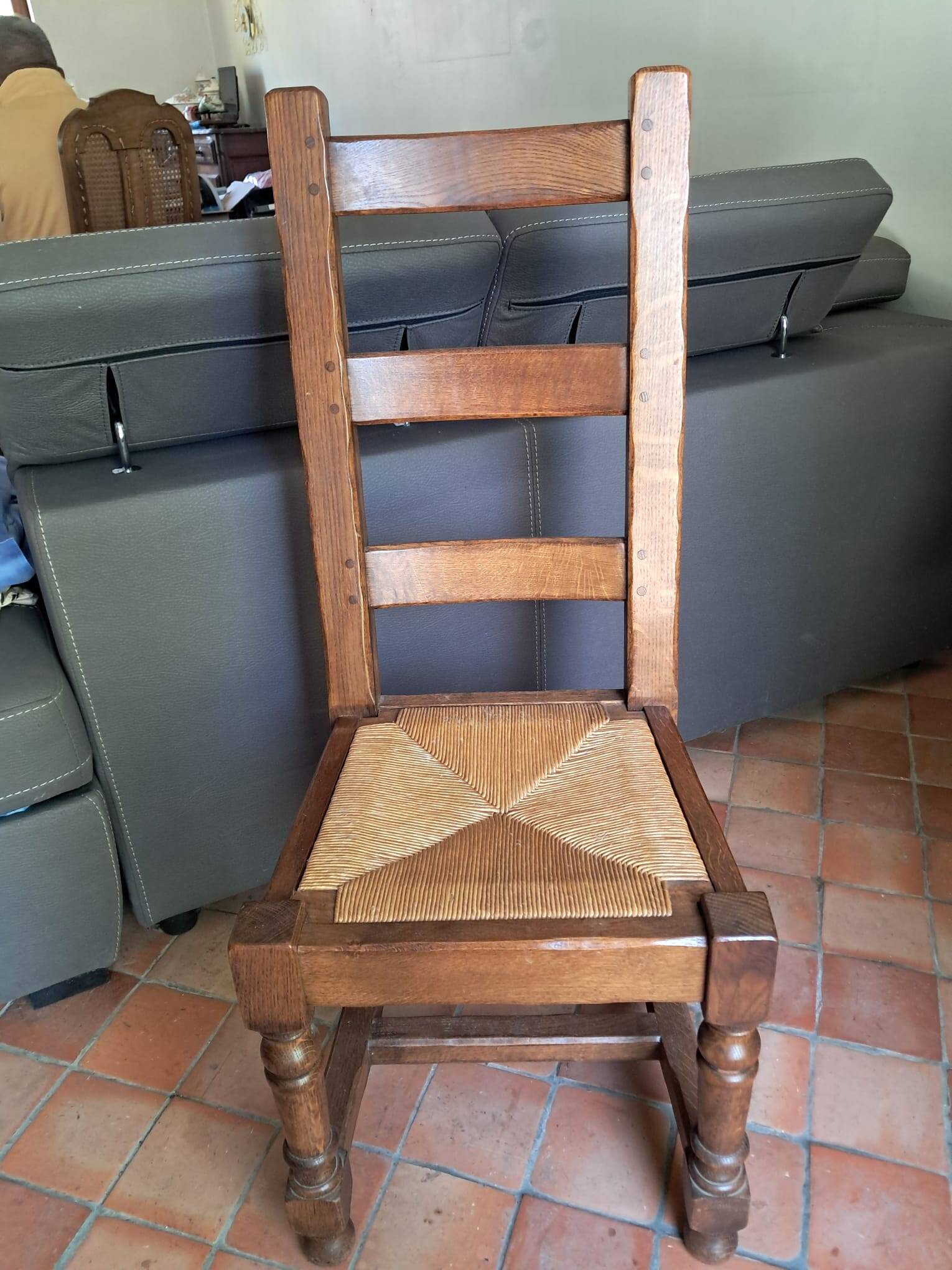 Lot de 6 Chaises de salon en chêne massif