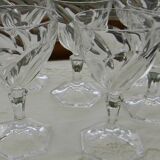 Set of 6 ARQUES crystal aperitif glasses. ORSAY model.