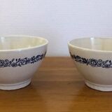 Lot 2 antique bowls blue frieze décor