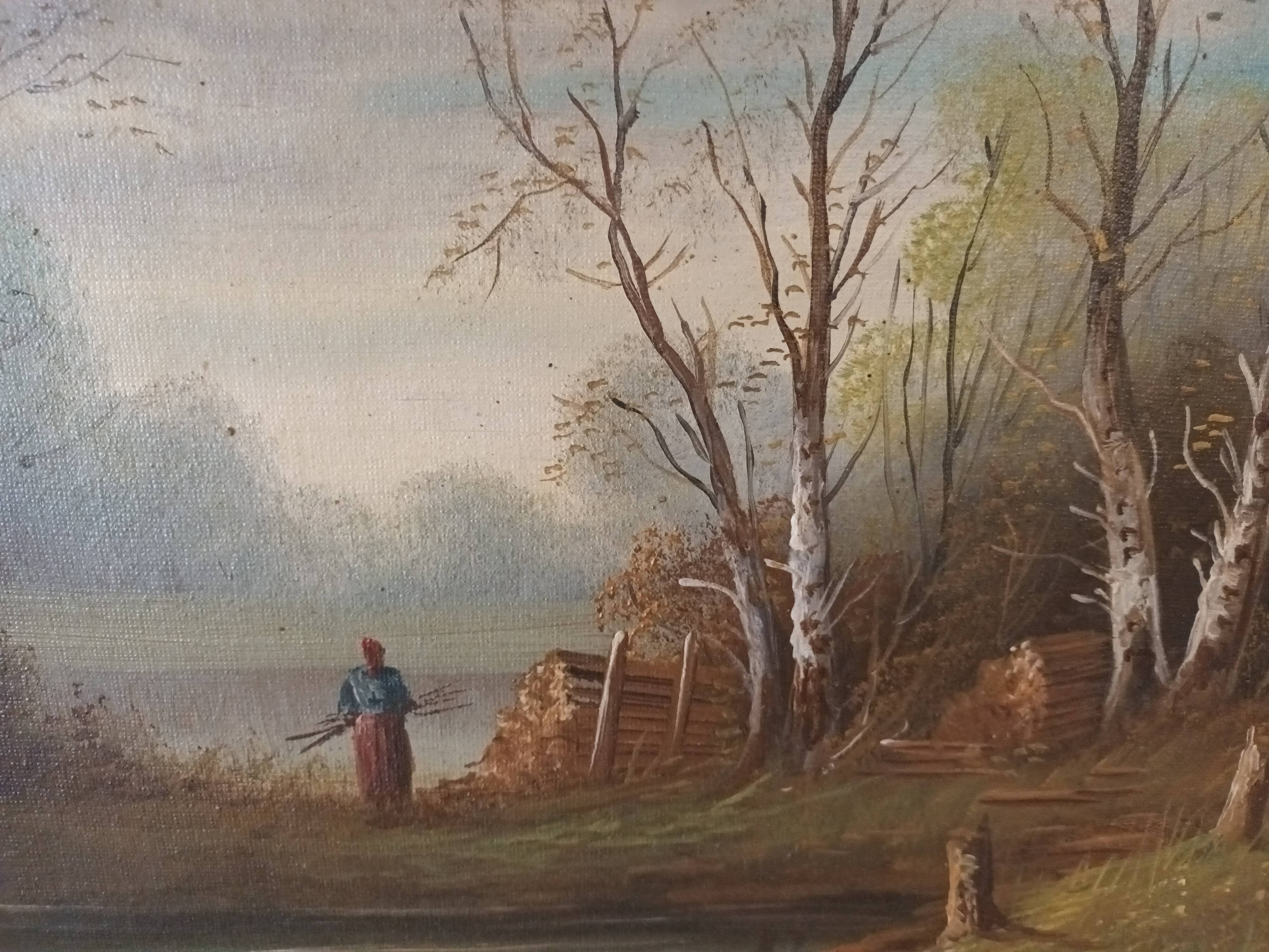 Tableau sous bois XIX ème