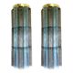 Murano glass Tronchi wall lights in grey and light blue by Simoeng, set of 2