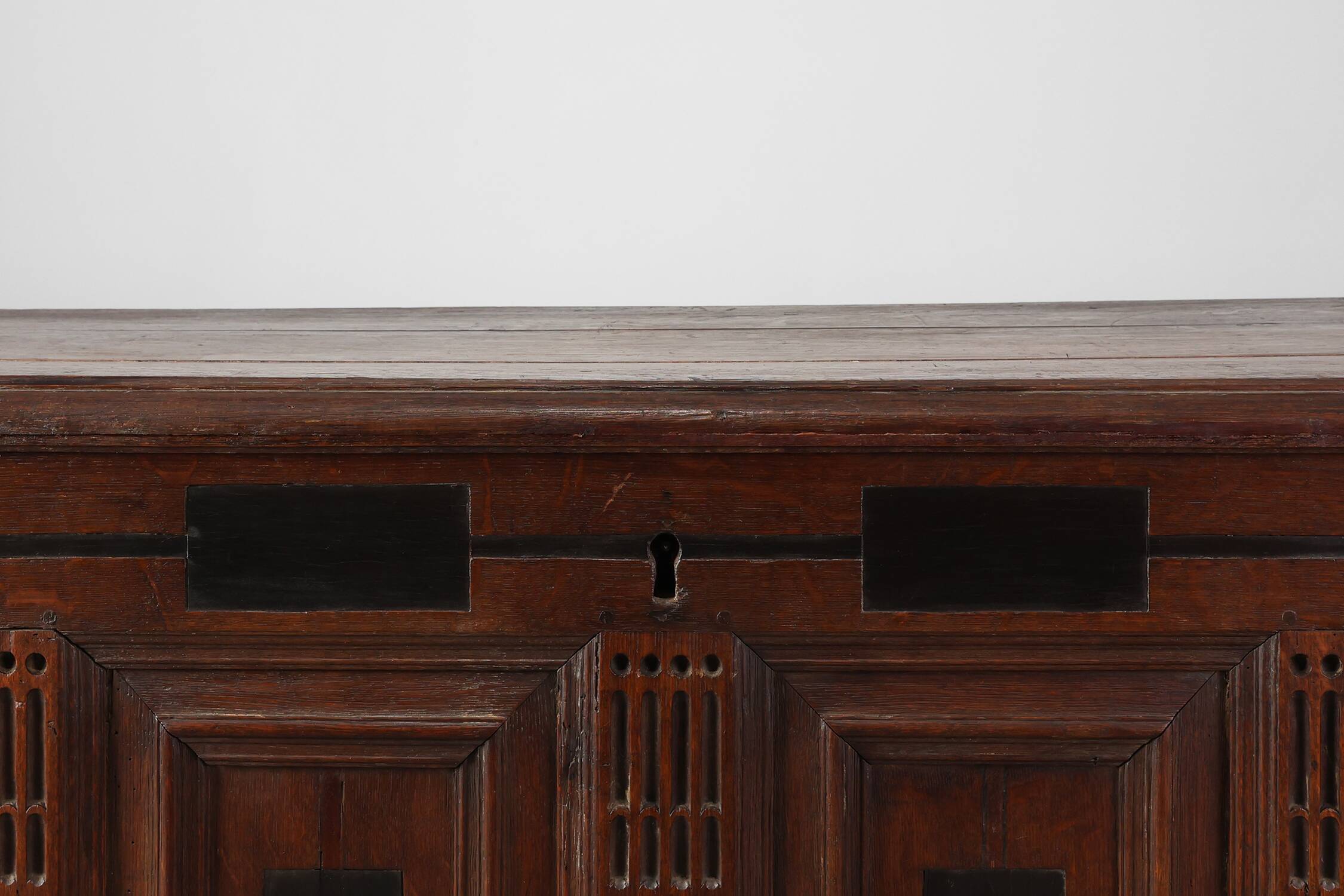 17th Century French Oak Storage Trunk or linen chest