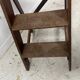 Library step stool with three steps in patinated beech, 20th century.