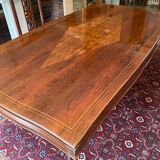 Enfilade and table ebenesterie walnut, mother-of-pearl and lemon tree