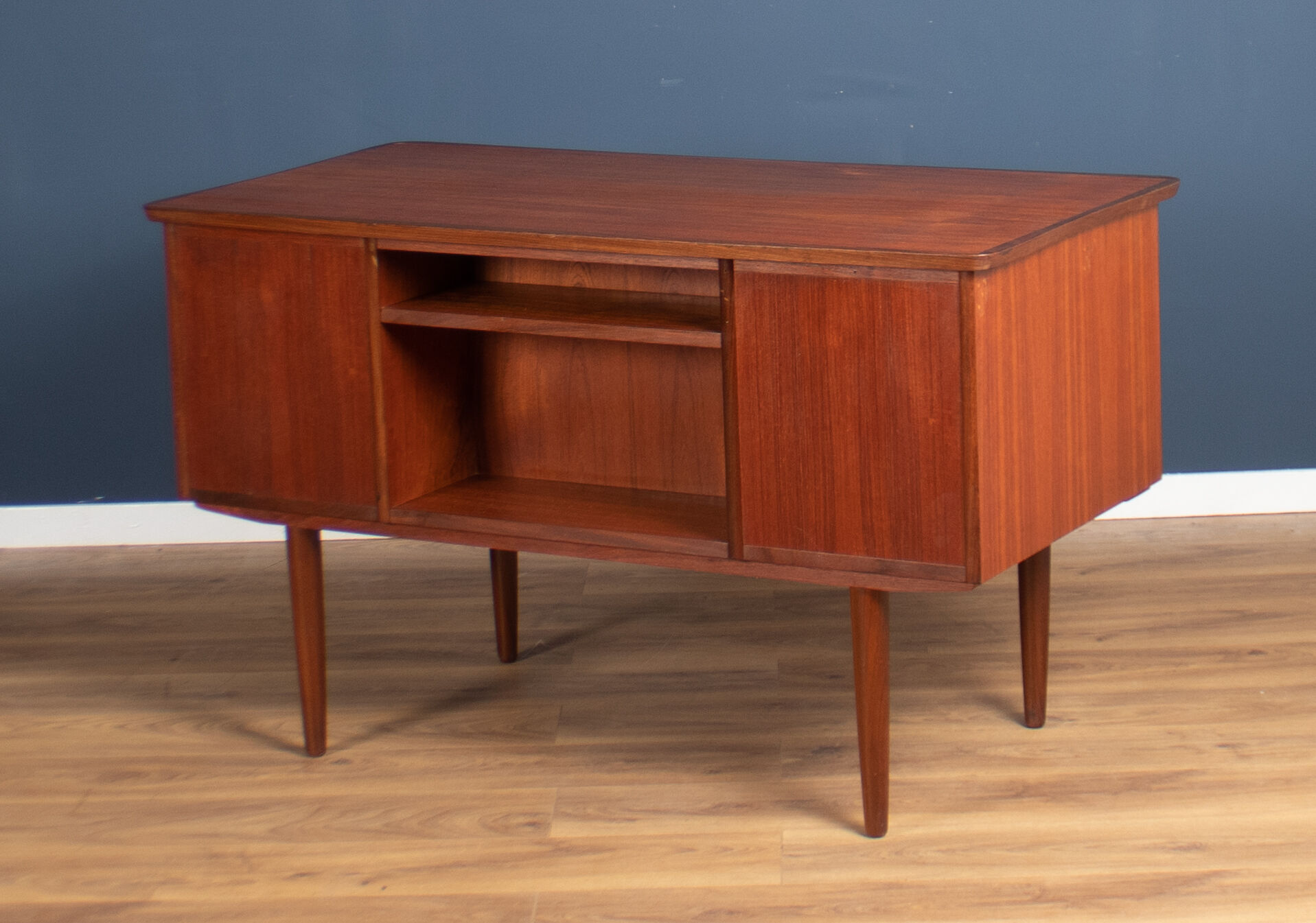 Teak 1960s Danish mid century desk made in Denmark