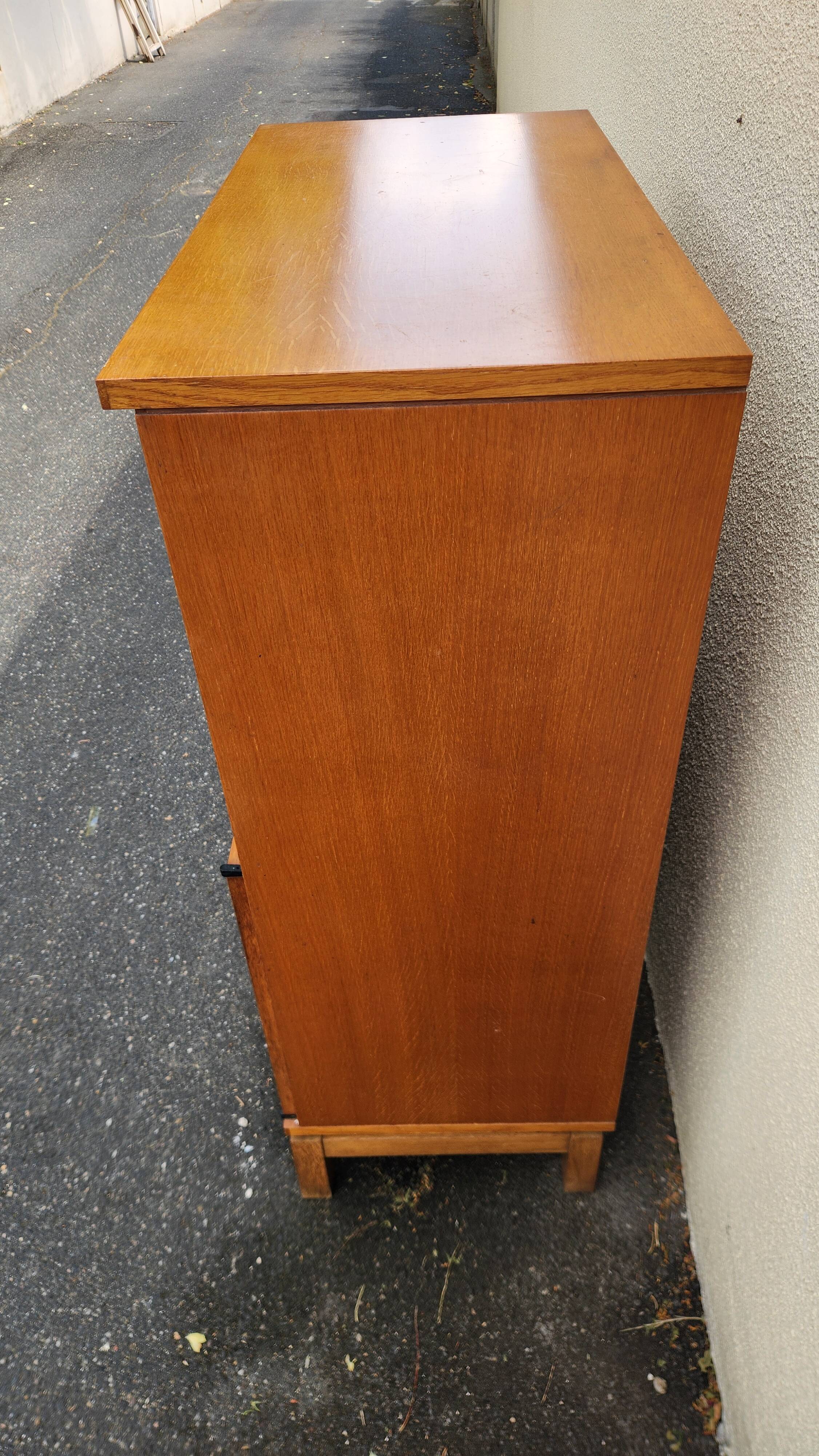 Glass-fronted buffet design by Marcel Gascoin, Alvéole Edition, 1950s.