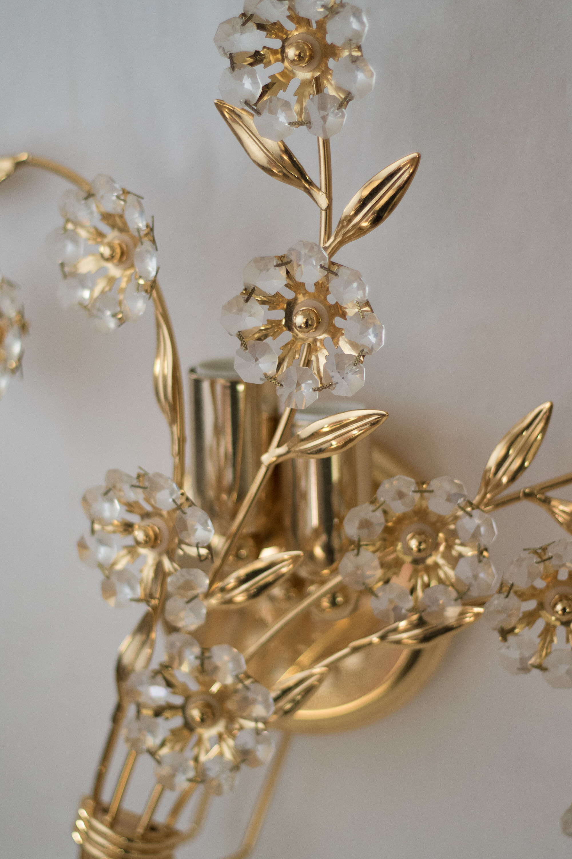 Pair of wall light Italian "Bouquets of flowers"
