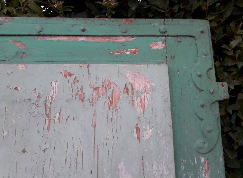 Door H186.5xW75cm with 18th century interior molding