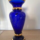 Bohemia blue crystal vase