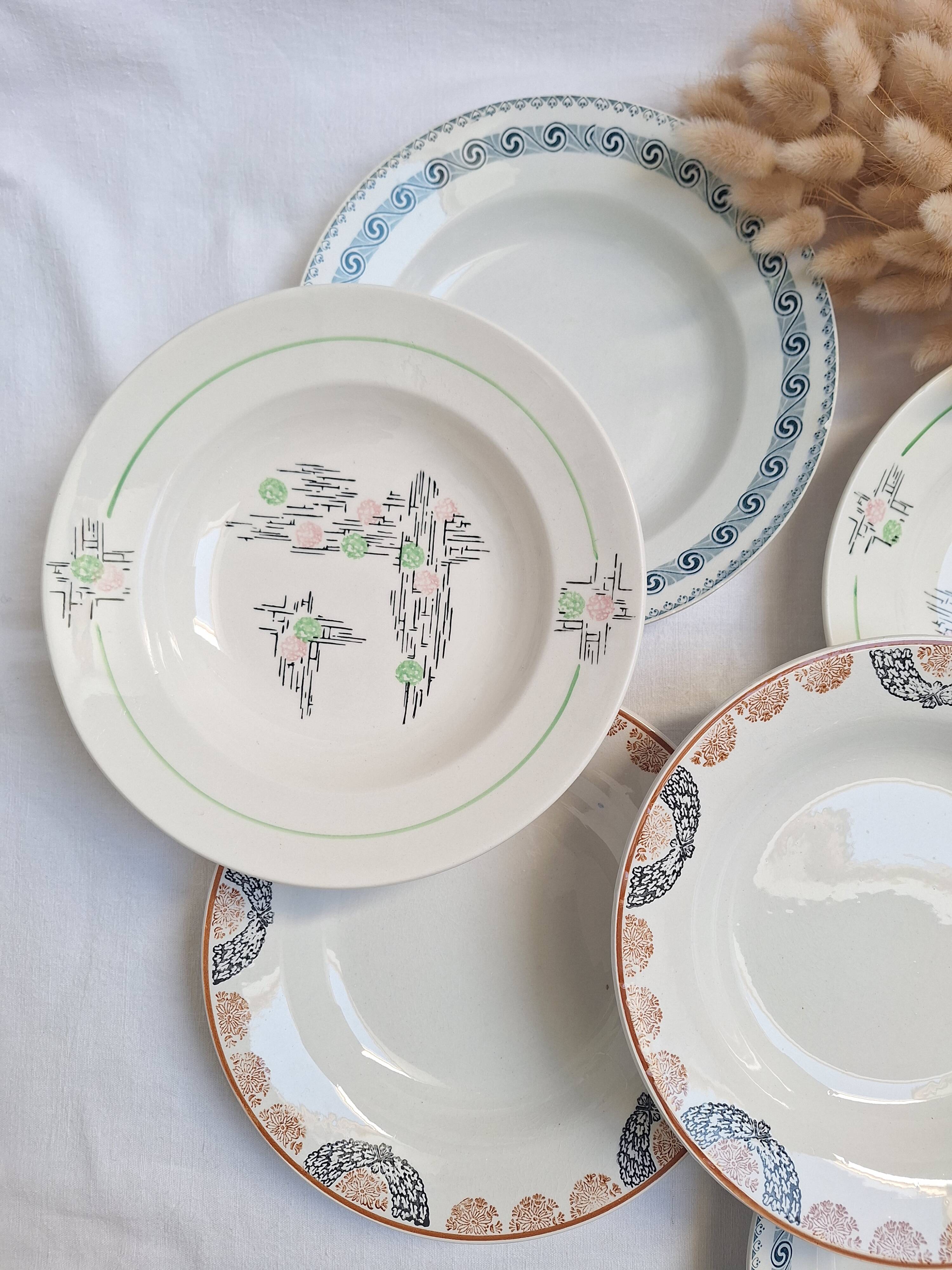 Assiettes creuses HBCM, St Amand