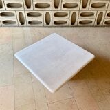 Square table in softened travertine by Berraldacci Design Collection