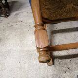 Country armchair in solid oak