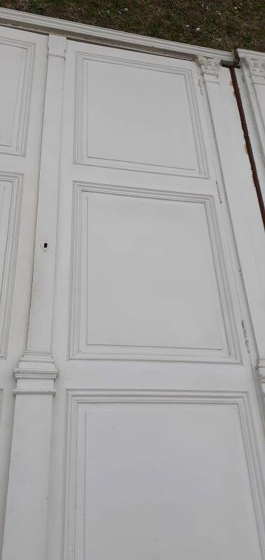 19th century woodwork 2x2 Louis Philippe mirror doors H2.46m L4.5m