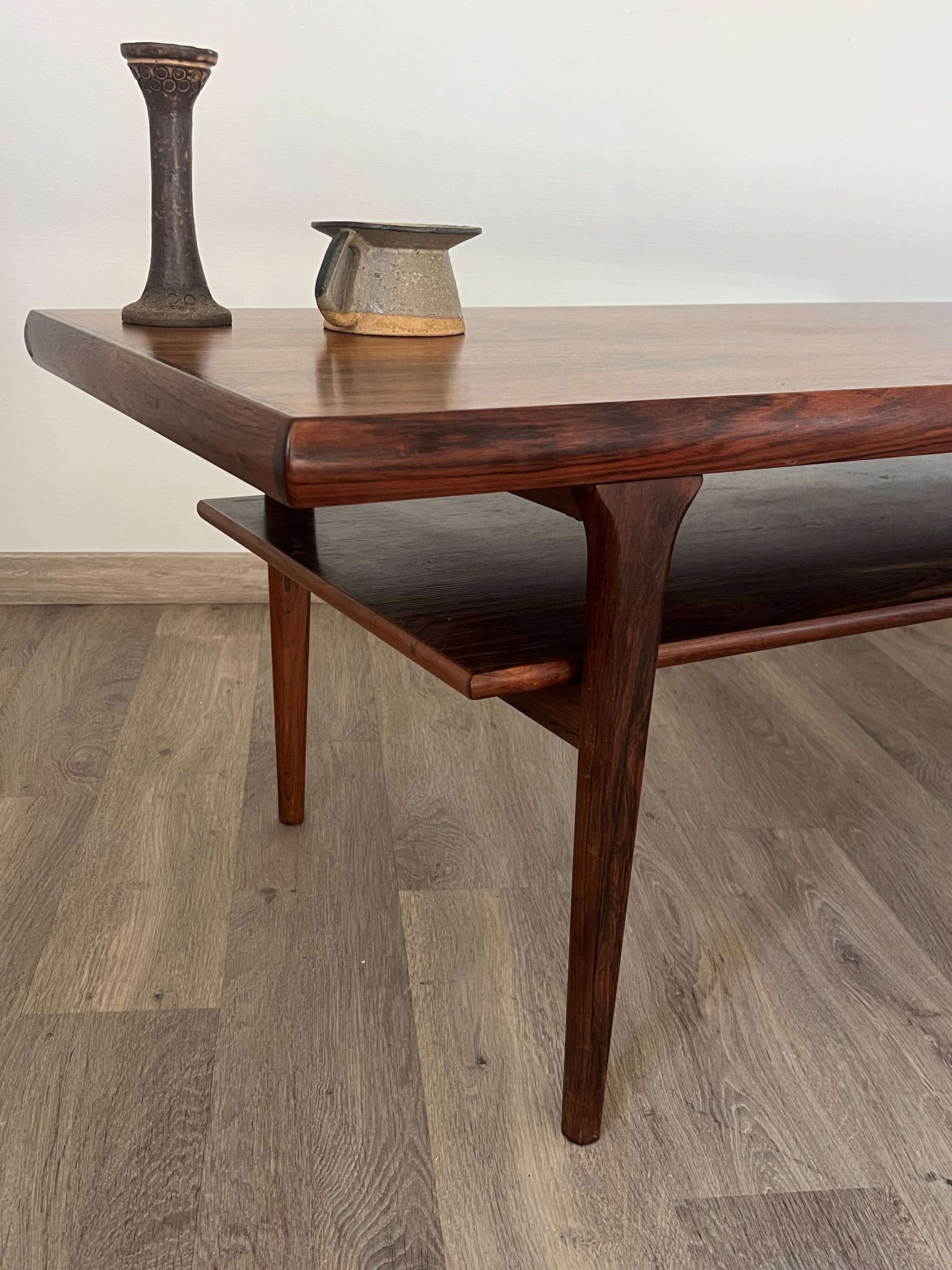 Scandinavian rosewood coffee table, 1950s Denmark