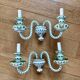Pair of "Bohème" glass wall lights, 1950