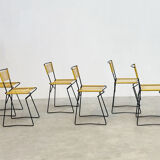 Set of six 'Spaghetti' dining chairs
