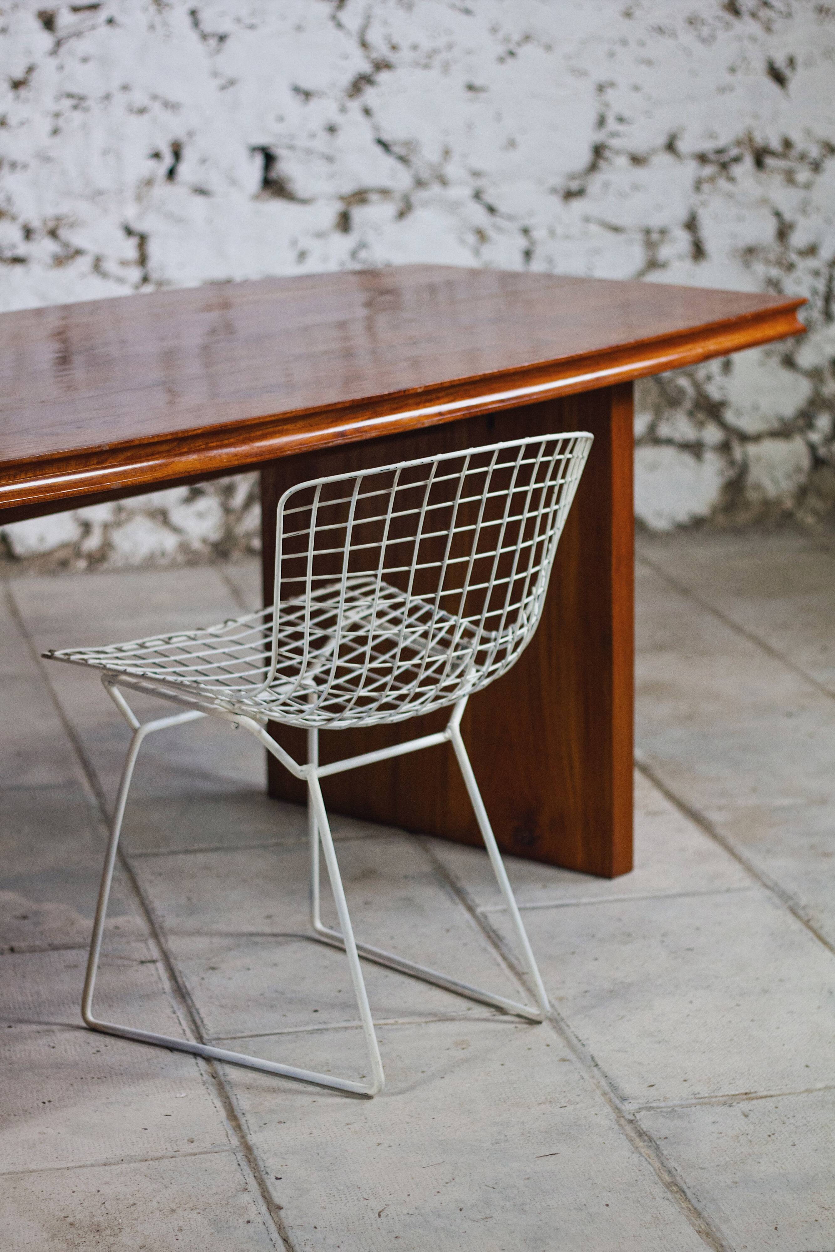 Large table in solid elm, 1970.